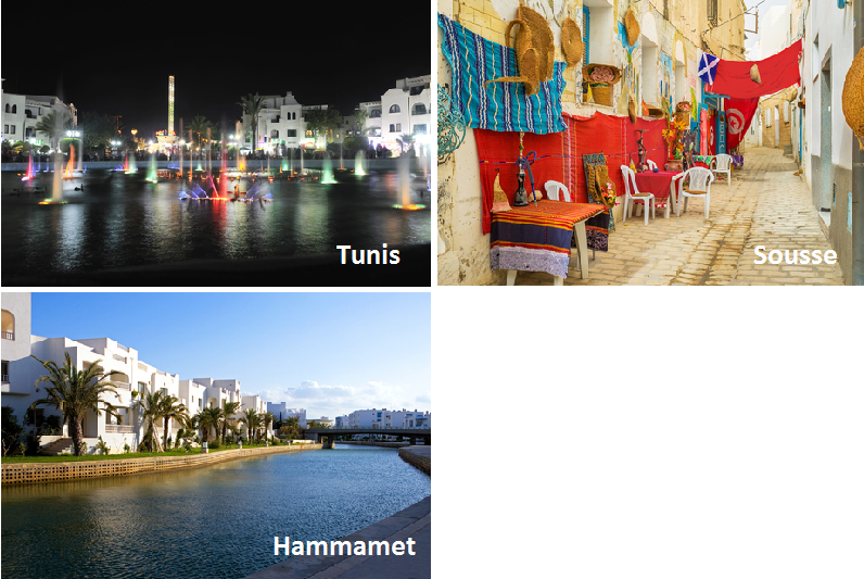 villes tunisie